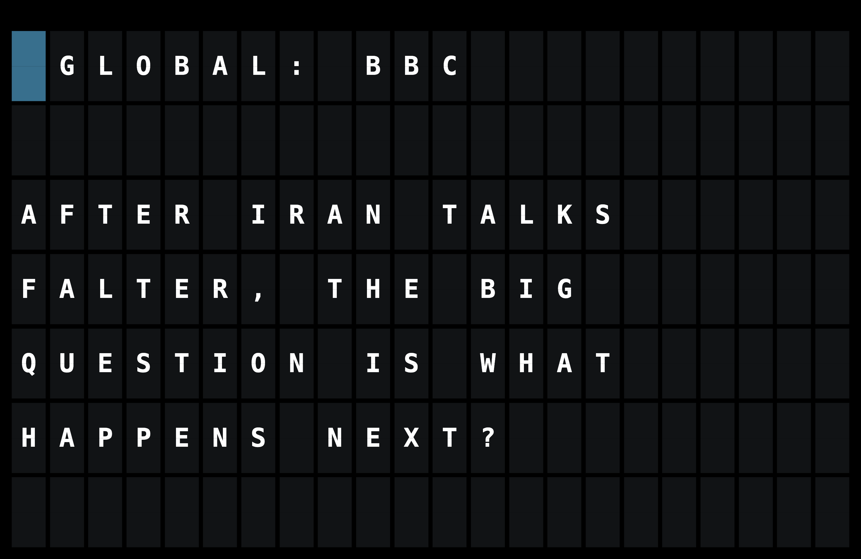 News headlines board